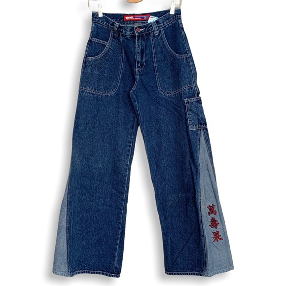Vintage Denim - Vintage Breakdown Baggy Low Rise Cargo 90s Jeans Wide Leg y2k Skater SOLD